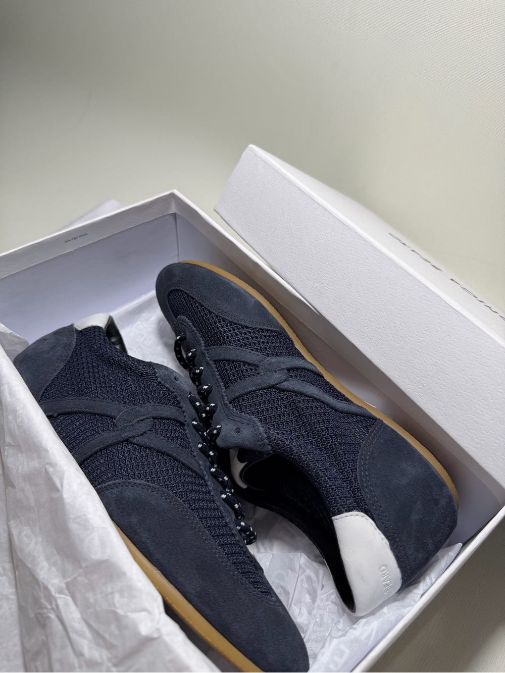 VERONICA BEARD Riviera Mesh Sneaker
Navy Suede and Mesh Sneaker - Picture 8 of 10